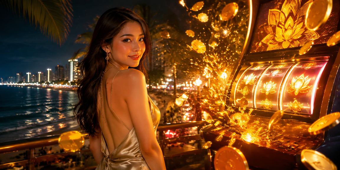 Người chơi trải nghiệm slot game tại chợ đêm Nha Trang trên điện thoại di động